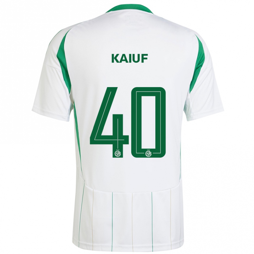 Vaikiškas Sharif Kaiuf #40 Balta Žalia Išvykos Marškinėliai 2024/25 T-Shirt