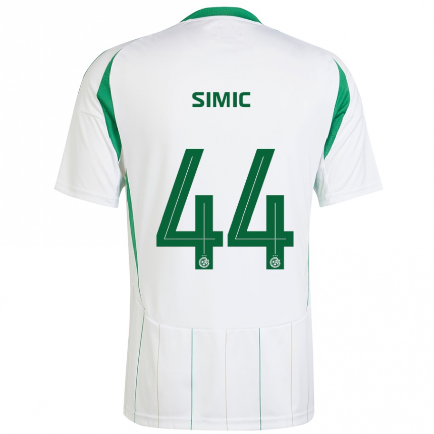 Vaikiškas Lorenco Simic #44 Balta Žalia Išvykos Marškinėliai 2024/25 T-Shirt