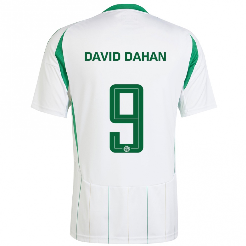 Vaikiškas Omer David Dahan #9 Balta Žalia Išvykos Marškinėliai 2024/25 T-Shirt