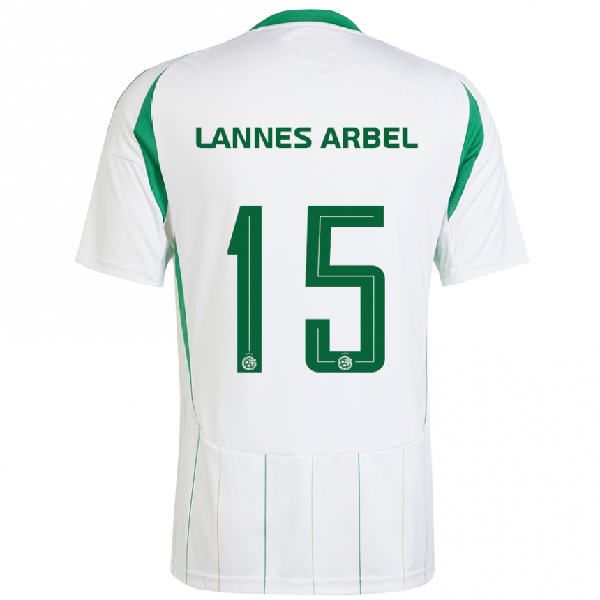 Vaikiškas Tomer Lannes Arbel #15 Balta Žalia Išvykos Marškinėliai 2024/25 T-Shirt