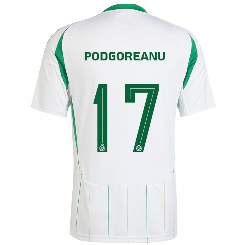 Vaikiškas Suf Podgoreanu #17 Balta Žalia Išvykos Marškinėliai 2024/25 T-Shirt