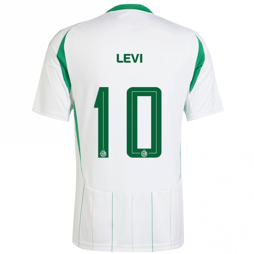 Vaikiškas Yarin Levi #10 Balta Žalia Išvykos Marškinėliai 2024/25 T-Shirt