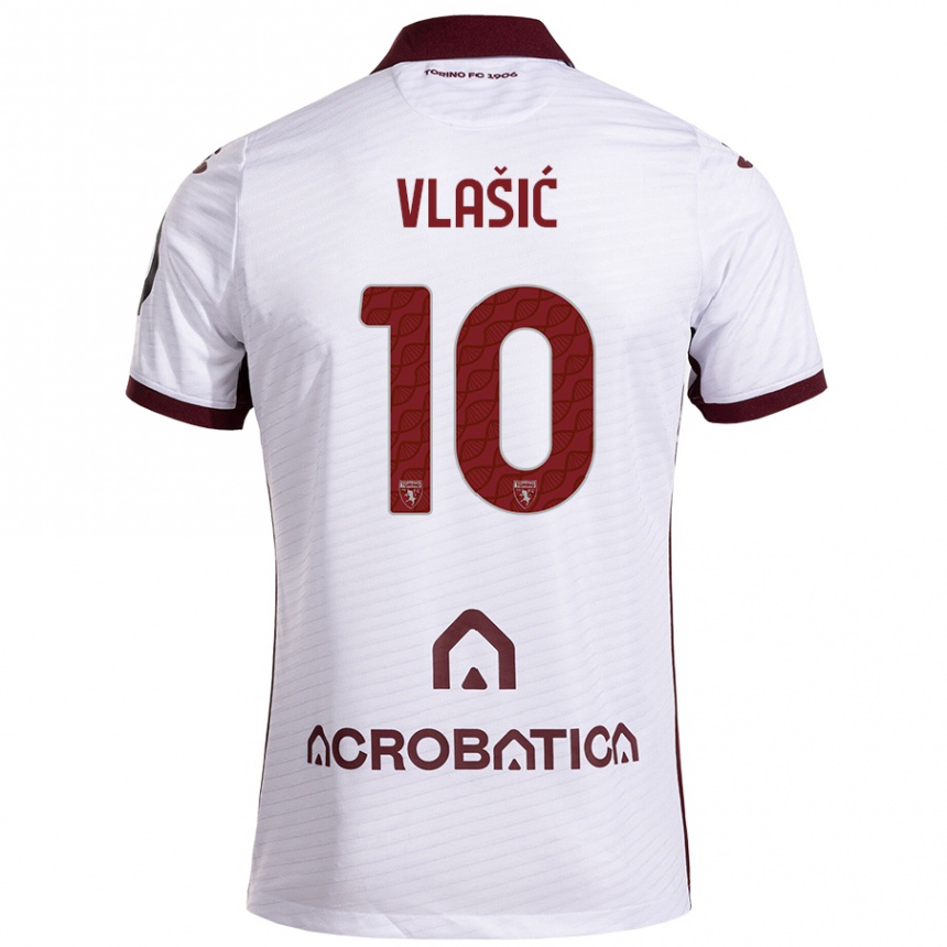 Vaikiškas Nikola Vlašić #10 Balta Kaštoninė Išvykos Marškinėliai 2024/25 T-Shirt