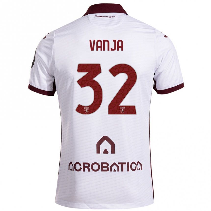 Vaikiškas Vanja Milinković-Savić #32 Balta Kaštoninė Išvykos Marškinėliai 2024/25 T-Shirt