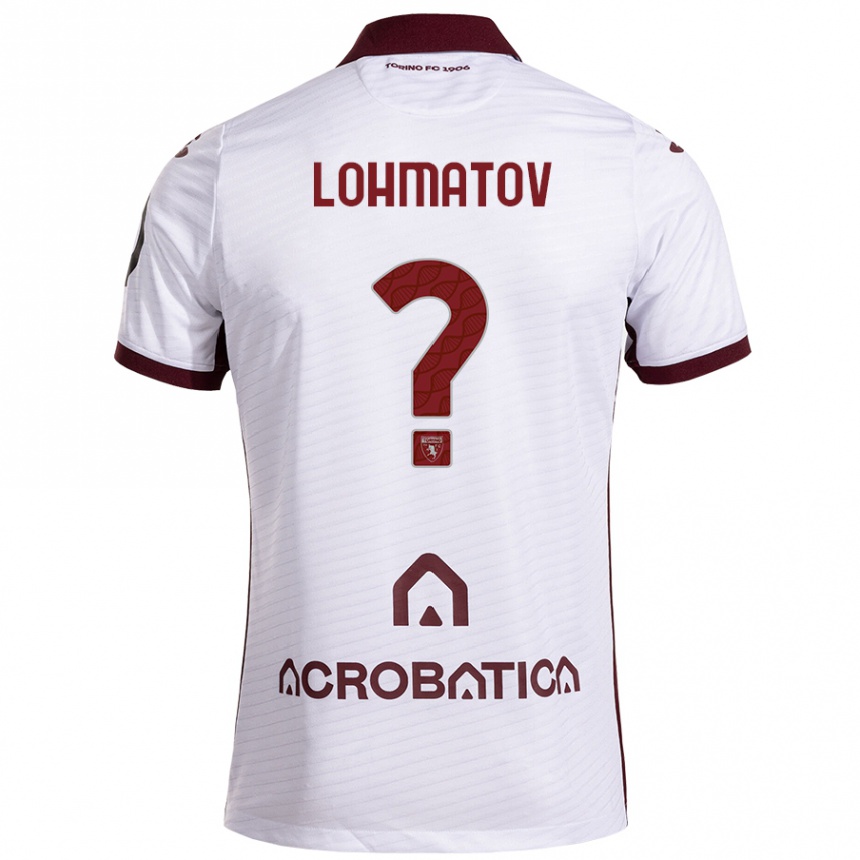 Vaikiškas Aleksandr Lohmatov #0 Balta Kaštoninė Išvykos Marškinėliai 2024/25 T-Shirt