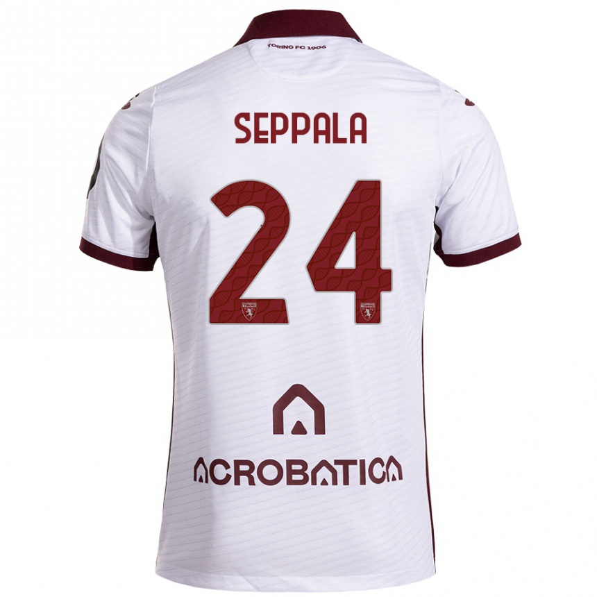 Vaikiškas Rosa Lappi-Seppälä #24 Balta Kaštoninė Išvykos Marškinėliai 2024/25 T-Shirt