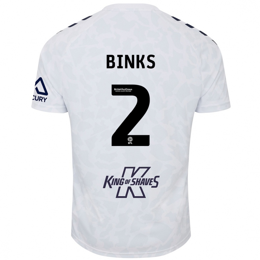 Vaikiškas Luis Binks #2 Baltas Išvykos Marškinėliai 2024/25 T-Shirt