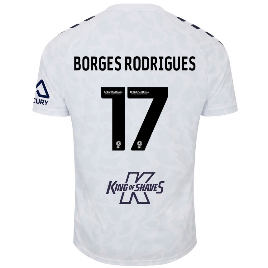 Vaikiškas Raphael Borges Rodrigues #17 Baltas Išvykos Marškinėliai 2024/25 T-Shirt