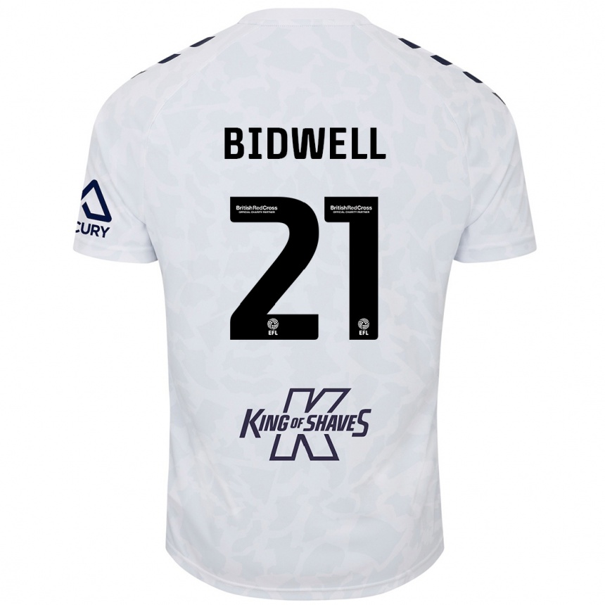 Vaikiškas Jake Bidwell #21 Baltas Išvykos Marškinėliai 2024/25 T-Shirt