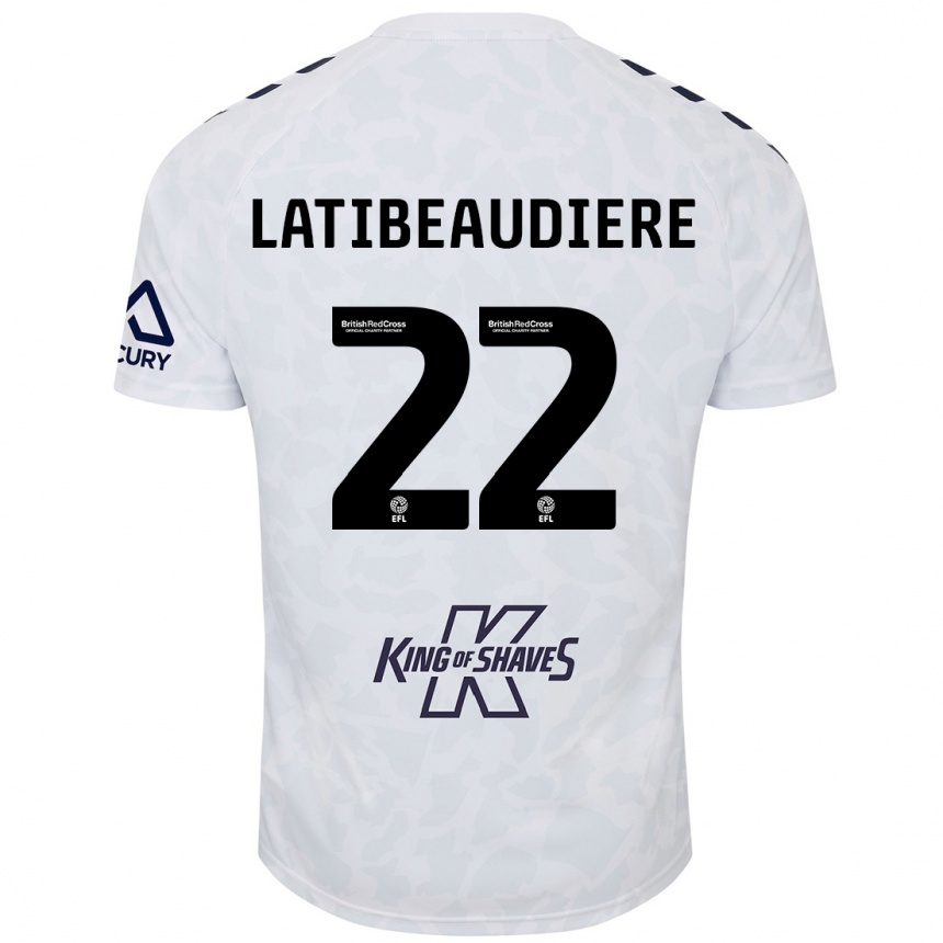 Vaikiškas Joel Latibeaudiere #22 Baltas Išvykos Marškinėliai 2024/25 T-Shirt