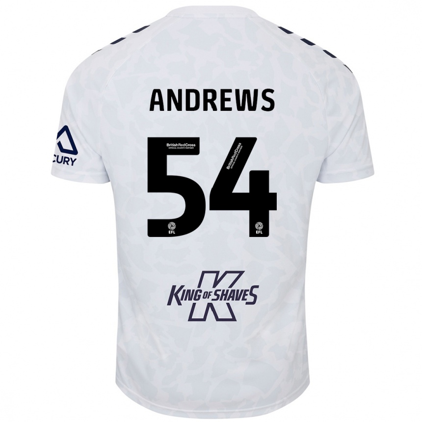 Vaikiškas Kai Andrews #54 Baltas Išvykos Marškinėliai 2024/25 T-Shirt