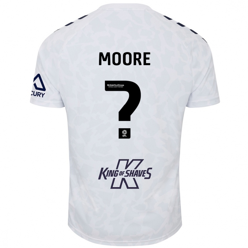 Vaikiškas Isaac Moore #0 Baltas Išvykos Marškinėliai 2024/25 T-Shirt