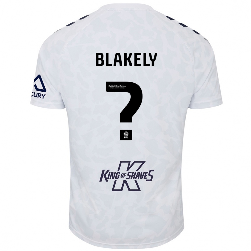 Vaikiškas Ben Blakely #0 Baltas Išvykos Marškinėliai 2024/25 T-Shirt