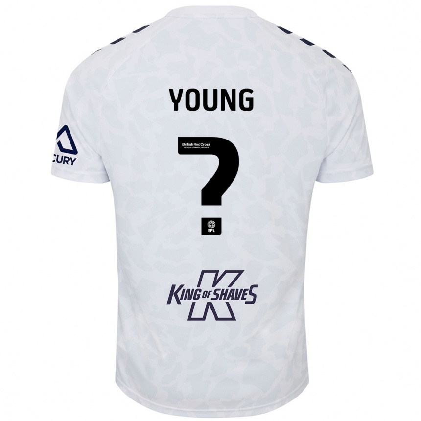 Vaikiškas Shay Young #0 Baltas Išvykos Marškinėliai 2024/25 T-Shirt