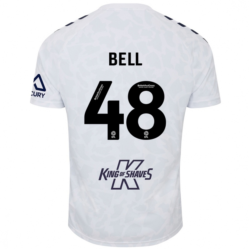 Vaikiškas Luke Bell #48 Baltas Išvykos Marškinėliai 2024/25 T-Shirt