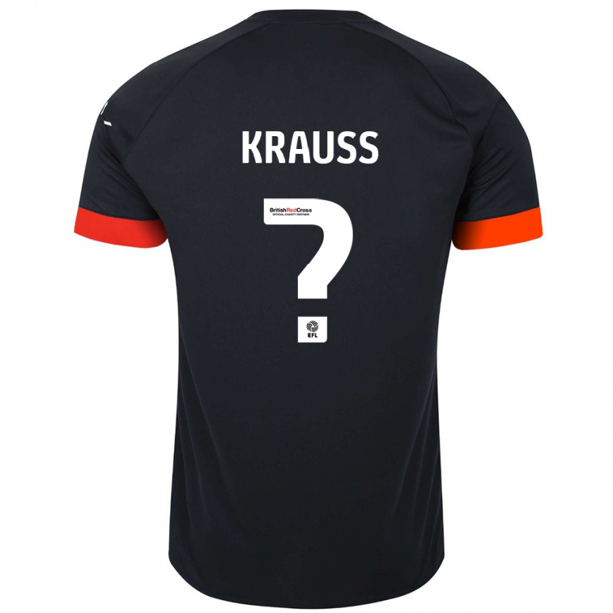 Vaikiškas Tom Krauß #0 Juoda Oranžinė Išvykos Marškinėliai 2024/25 T-Shirt