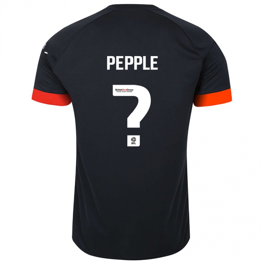 Vaikiškas Aribim Pepple #0 Juoda Oranžinė Išvykos Marškinėliai 2024/25 T-Shirt