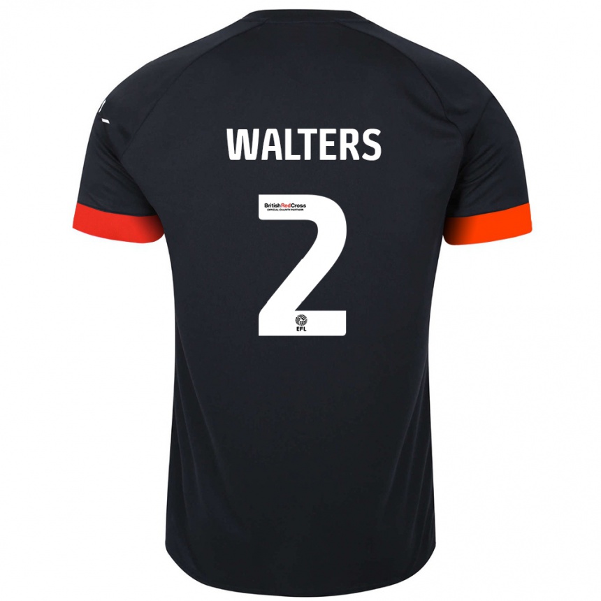 Vaikiškas Reuell Walters #2 Juoda Oranžinė Išvykos Marškinėliai 2024/25 T-Shirt