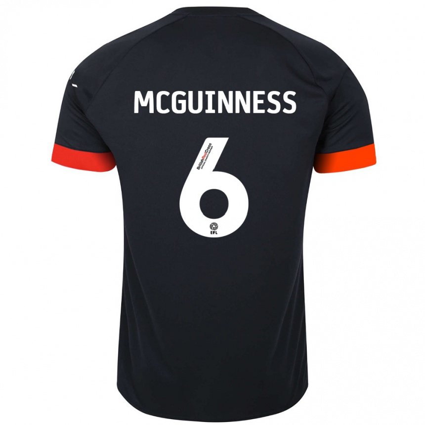 Vaikiškas Mark Mcguinness #6 Juoda Oranžinė Išvykos Marškinėliai 2024/25 T-Shirt