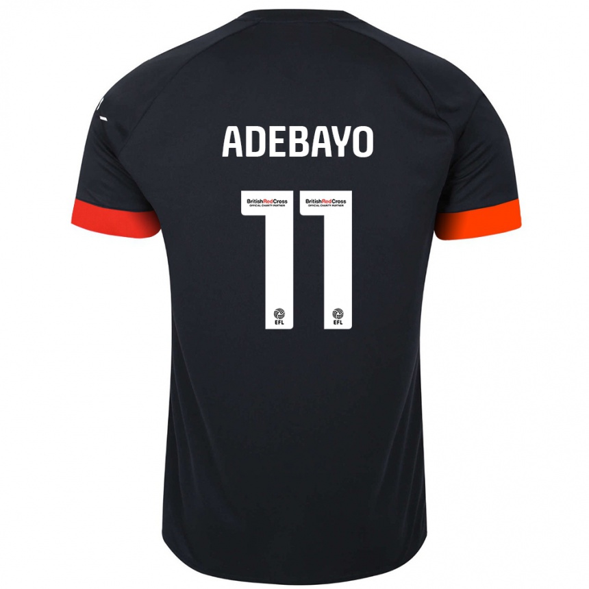 Vaikiškas Elijah Adebayo #11 Juoda Oranžinė Išvykos Marškinėliai 2024/25 T-Shirt