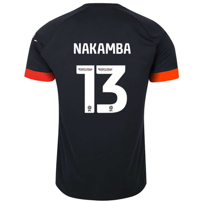 Vaikiškas Marvelous Nakamba #13 Juoda Oranžinė Išvykos Marškinėliai 2024/25 T-Shirt