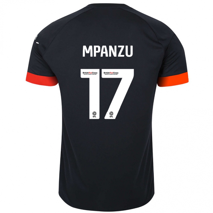 Vaikiškas Pelly Ruddock Mpanzu #17 Juoda Oranžinė Išvykos Marškinėliai 2024/25 T-Shirt