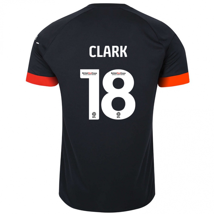 Vaikiškas Jordan Clark #18 Juoda Oranžinė Išvykos Marškinėliai 2024/25 T-Shirt