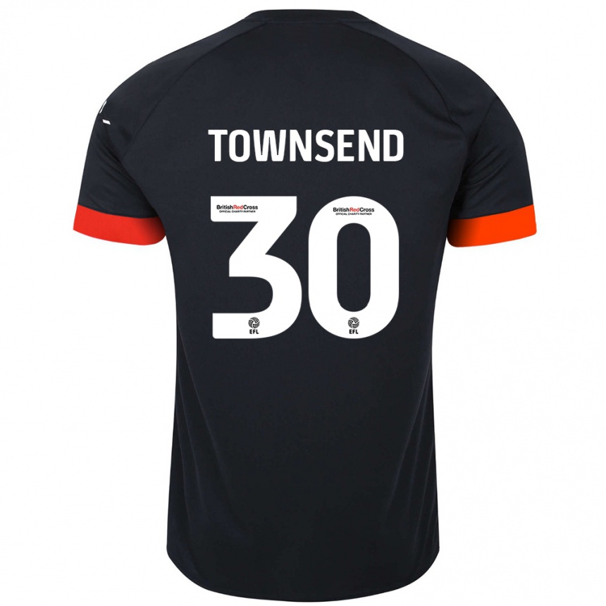 Vaikiškas Andros Townsend #30 Juoda Oranžinė Išvykos Marškinėliai 2024/25 T-Shirt