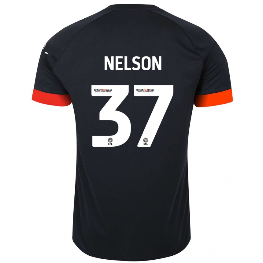 Vaikiškas Zack Nelson #37 Juoda Oranžinė Išvykos Marškinėliai 2024/25 T-Shirt