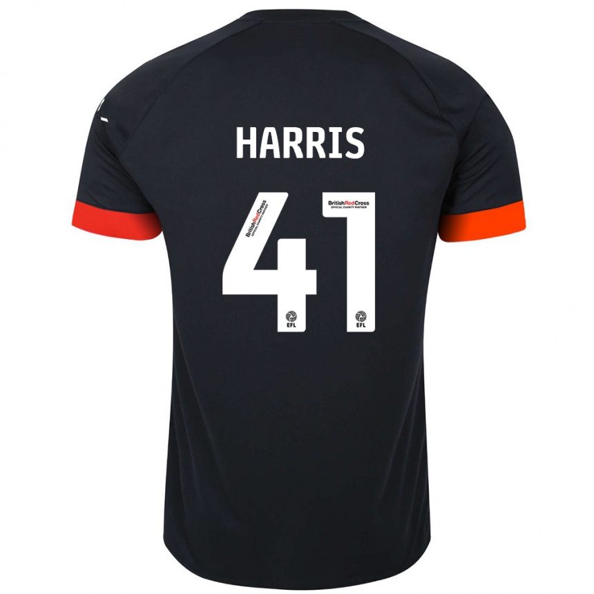 Vaikiškas Taylan Harris #41 Juoda Oranžinė Išvykos Marškinėliai 2024/25 T-Shirt