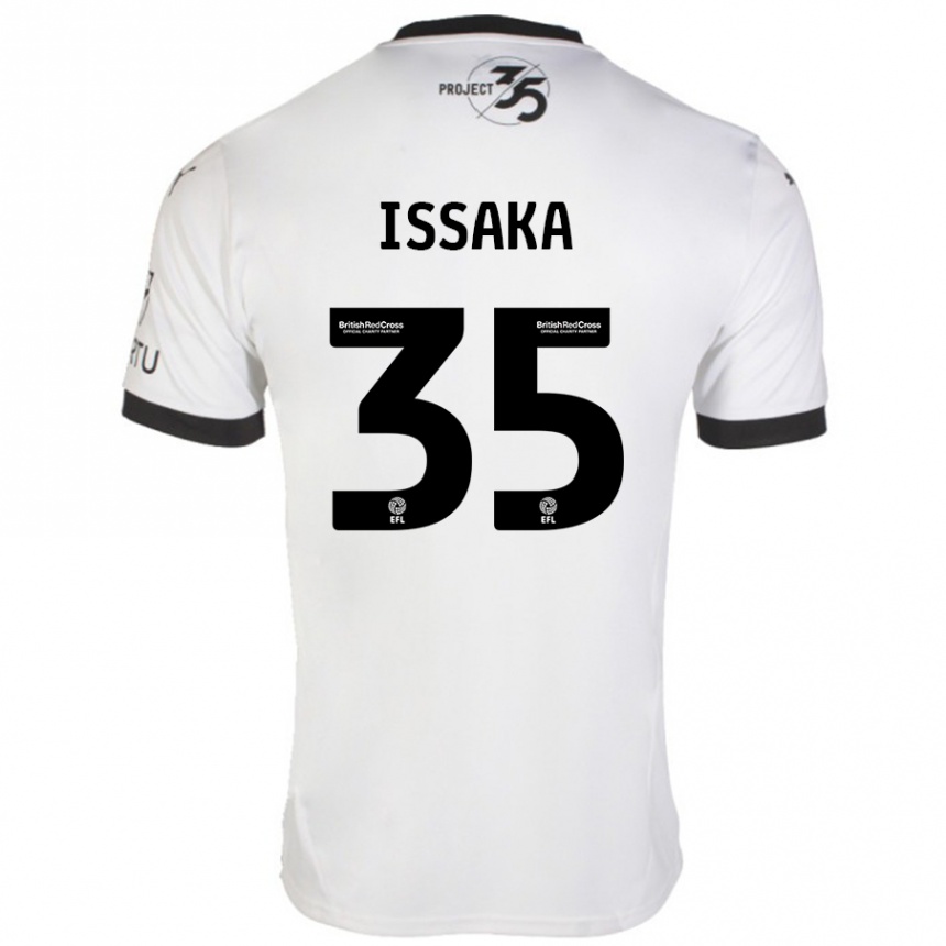 Vaikiškas Freddie Issaka #35 Balta Juoda Išvykos Marškinėliai 2024/25 T-Shirt