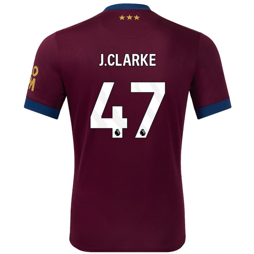 Vaikiškas Jack Clarke #47 Ruda Išvykos Marškinėliai 2024/25 T-Shirt