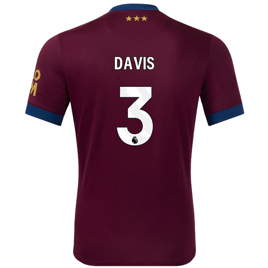 Vaikiškas Leif Davis #3 Ruda Išvykos Marškinėliai 2024/25 T-Shirt