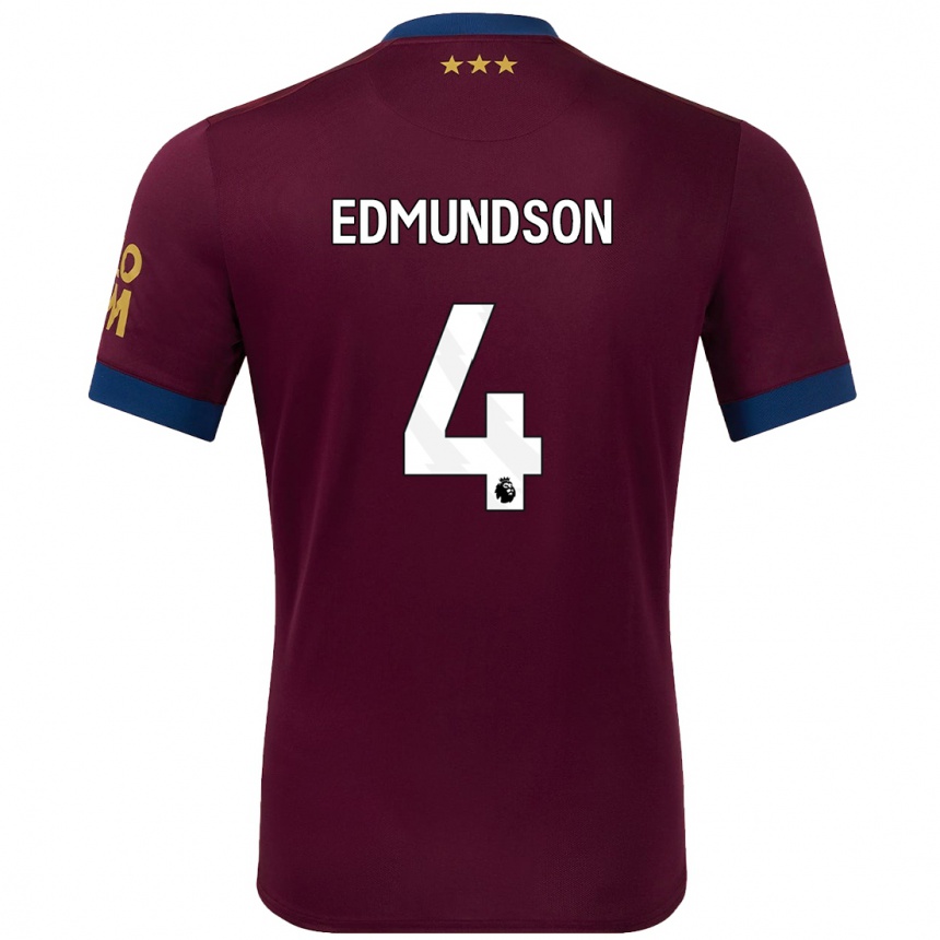 Vaikiškas George Edmundson #4 Ruda Išvykos Marškinėliai 2024/25 T-Shirt