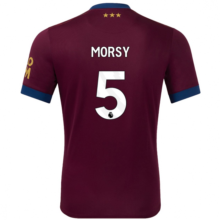 Vaikiškas Samy Morsy #5 Ruda Išvykos Marškinėliai 2024/25 T-Shirt