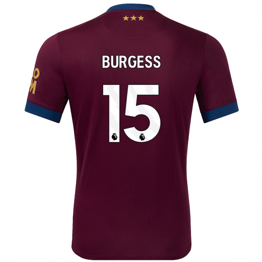 Vaikiškas Cameron Burgess #15 Ruda Išvykos Marškinėliai 2024/25 T-Shirt