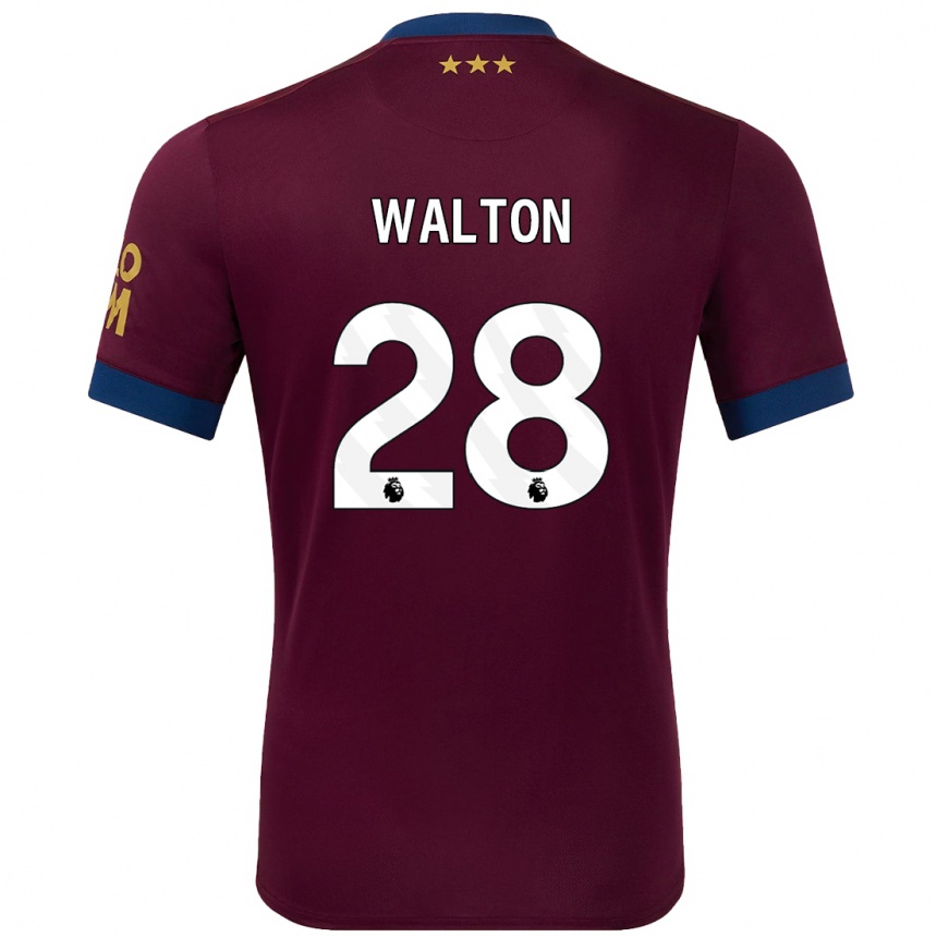 Vaikiškas Christian Walton #28 Ruda Išvykos Marškinėliai 2024/25 T-Shirt