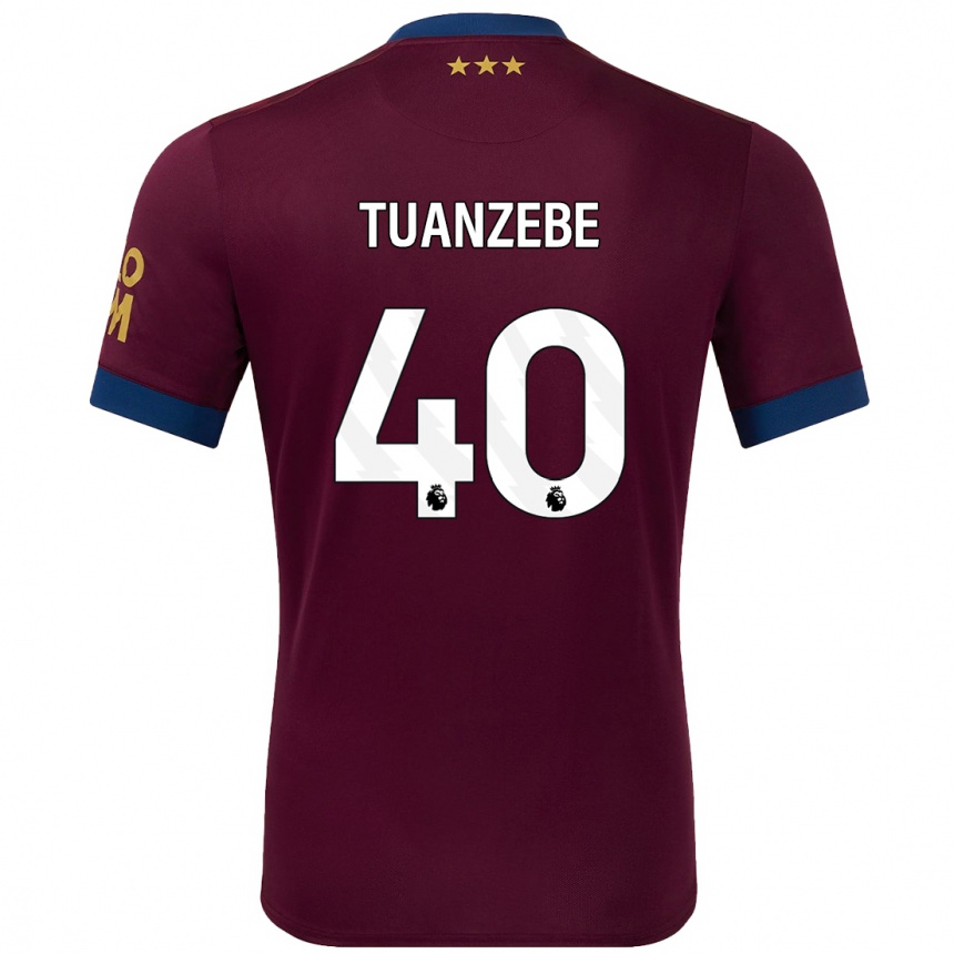 Vaikiškas Axel Tuanzebe #40 Ruda Išvykos Marškinėliai 2024/25 T-Shirt