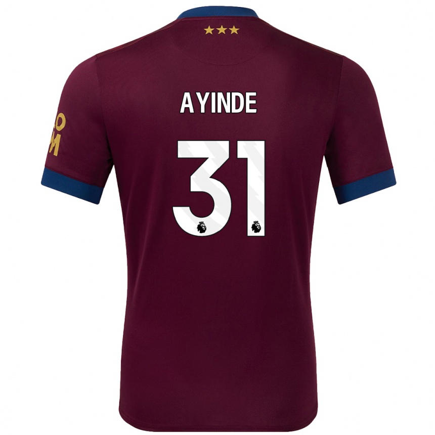 Vaikiškas Leon Ayinde #31 Ruda Išvykos Marškinėliai 2024/25 T-Shirt