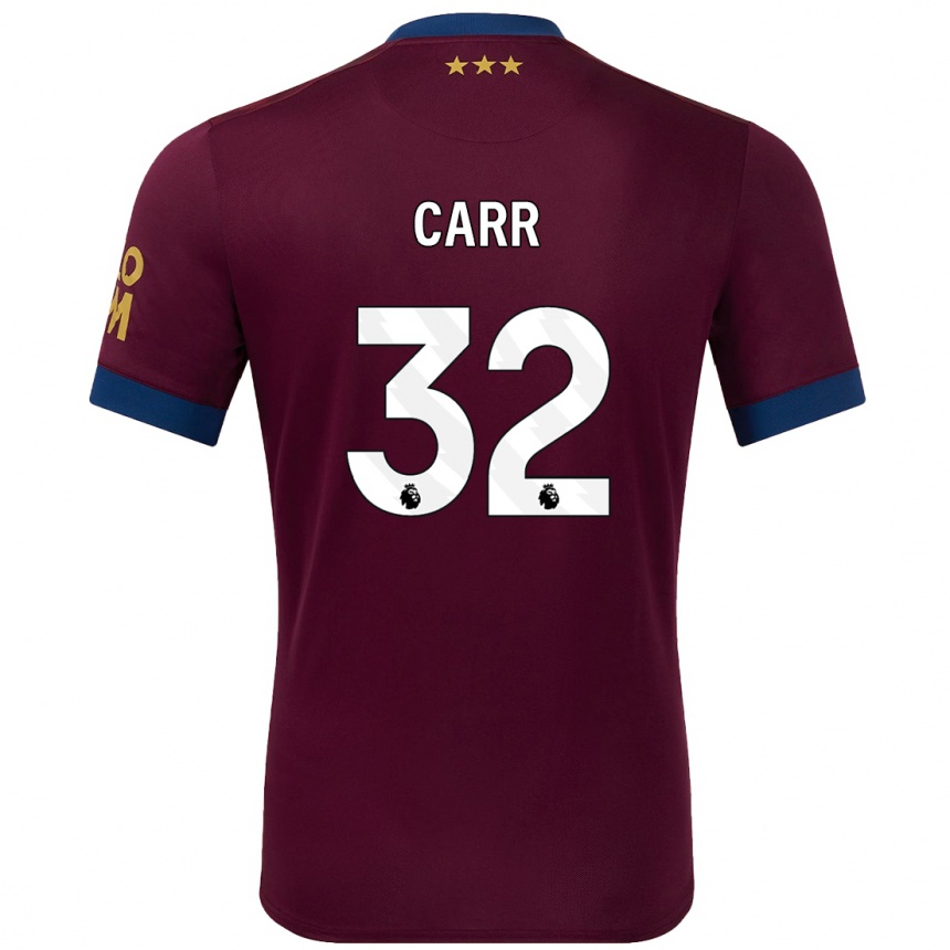 Vaikiškas Ryan Carr #32 Ruda Išvykos Marškinėliai 2024/25 T-Shirt