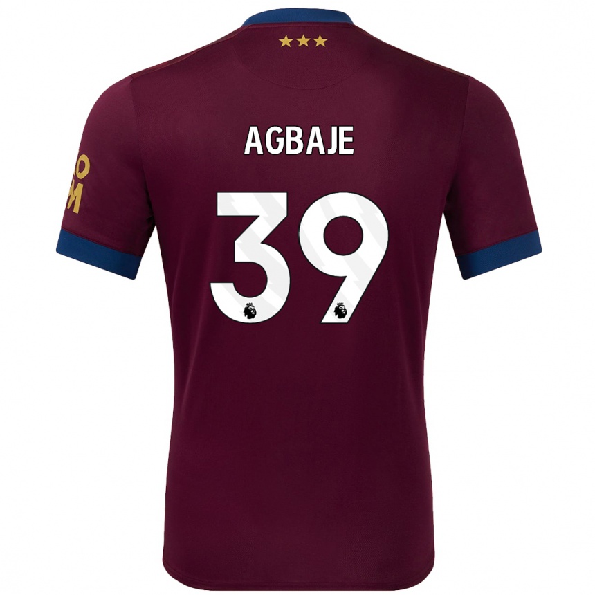 Vaikiškas Edwin Agbaje #39 Ruda Išvykos Marškinėliai 2024/25 T-Shirt