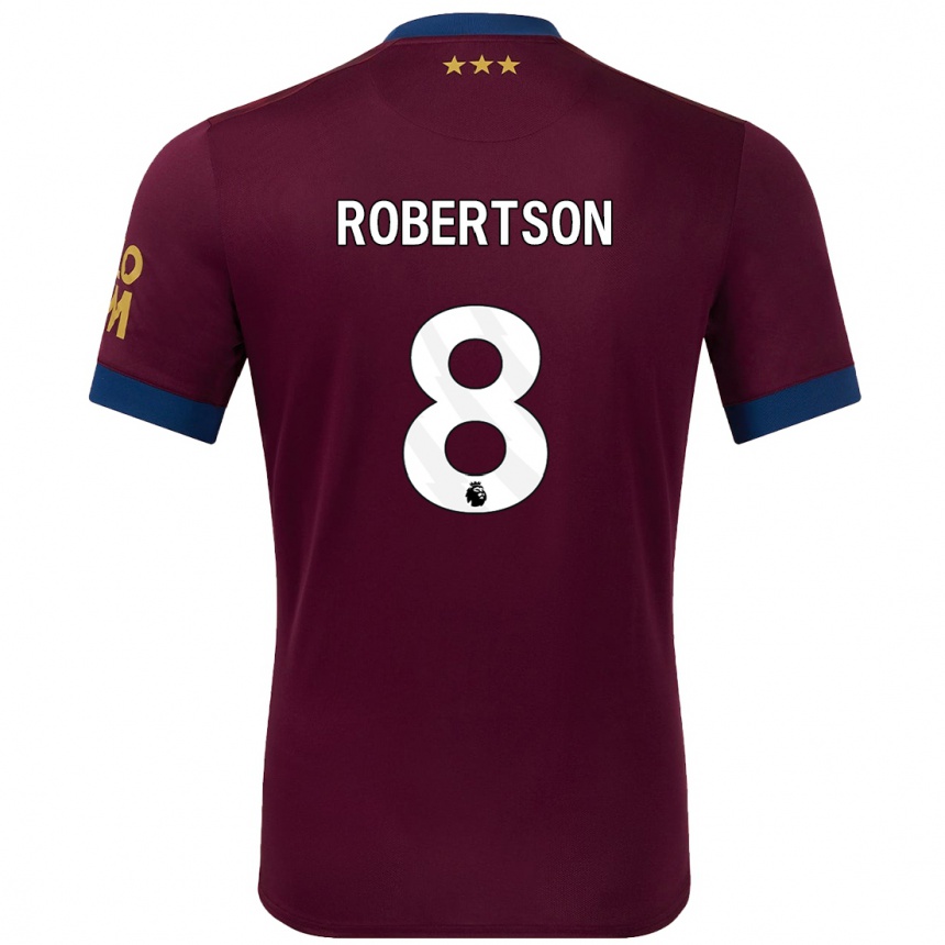 Vaikiškas Kyra Robertson #8 Ruda Išvykos Marškinėliai 2024/25 T-Shirt