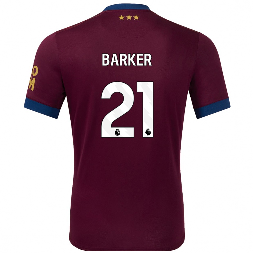 Vaikiškas Maisy Barker #21 Ruda Išvykos Marškinėliai 2024/25 T-Shirt