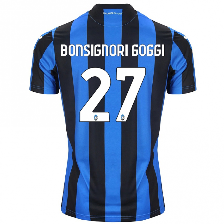 Vyrai Lorenzo Bonsignori Goggi #27 Mėlyna Juoda Namų Marškinėliai 2024/25 T-Shirt