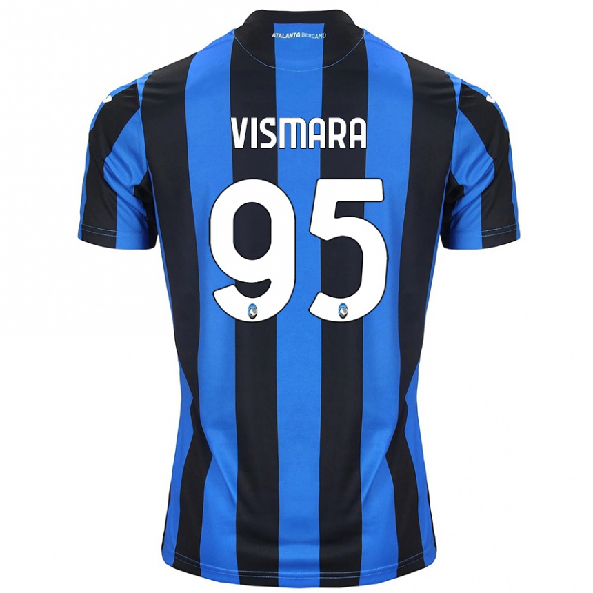 Vyrai Paolo Vismara #95 Mėlyna Juoda Namų Marškinėliai 2024/25 T-Shirt