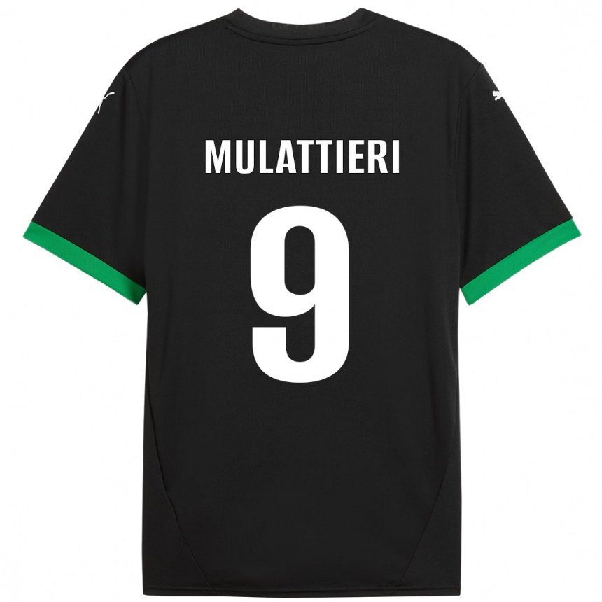 Vyrai Samuele Mulattieri #9 Juoda Tamsiai Žalia Namų Marškinėliai 2024/25 T-Shirt