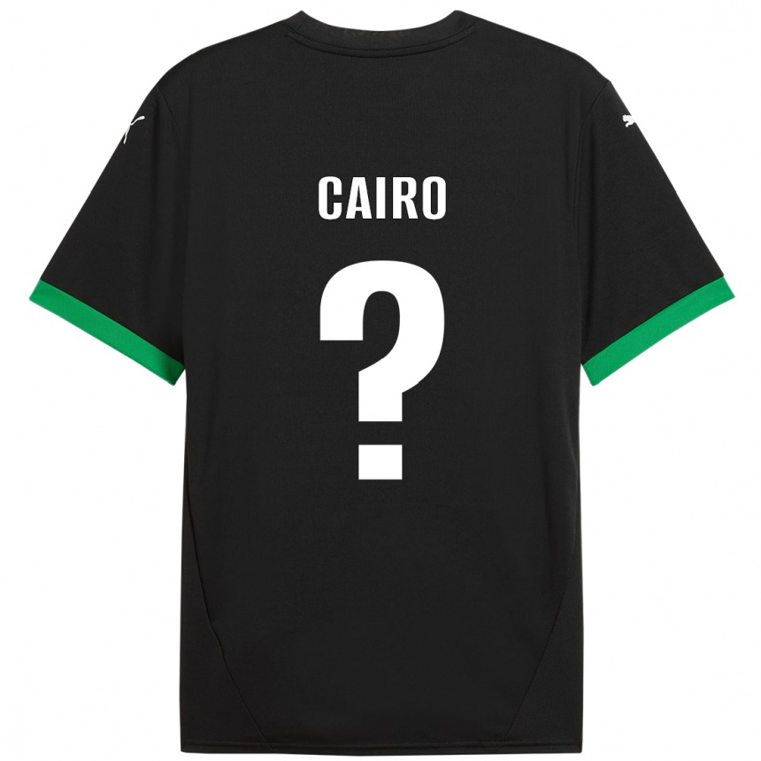 Vyrai Nicolas Cairo #0 Juoda Tamsiai Žalia Namų Marškinėliai 2024/25 T-Shirt