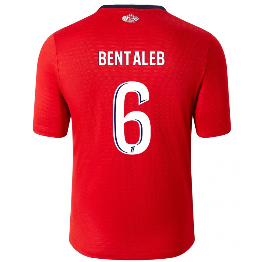 Vyrai Nabil Bentaleb #6 Raudona Balta Namų Marškinėliai 2024/25 T-Shirt