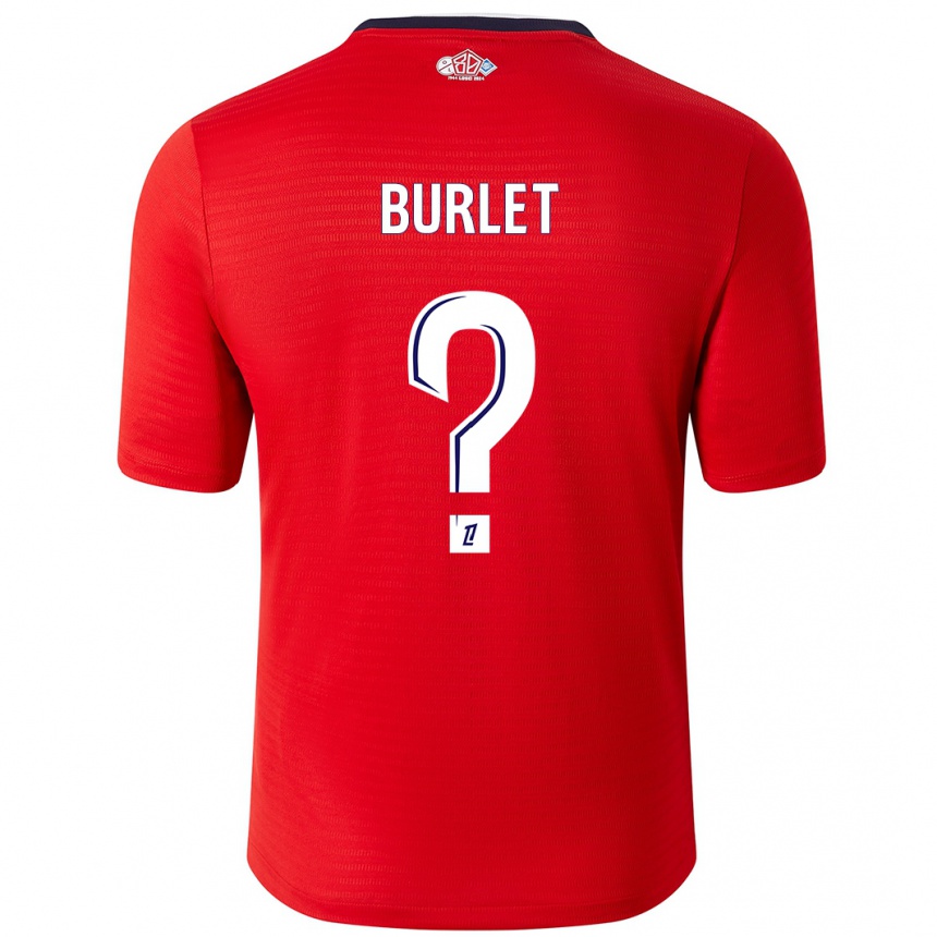 Vyrai Vincent Burlet #0 Raudona Balta Namų Marškinėliai 2024/25 T-Shirt