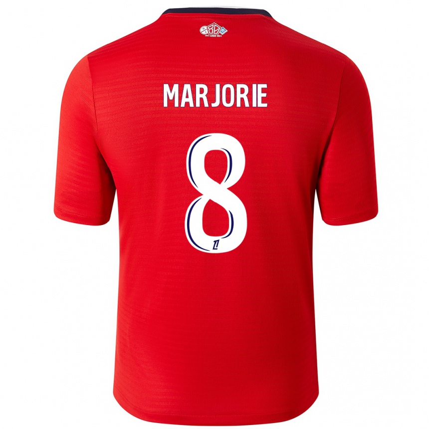 Vyrai Marjorie #8 Raudona Balta Namų Marškinėliai 2024/25 T-Shirt